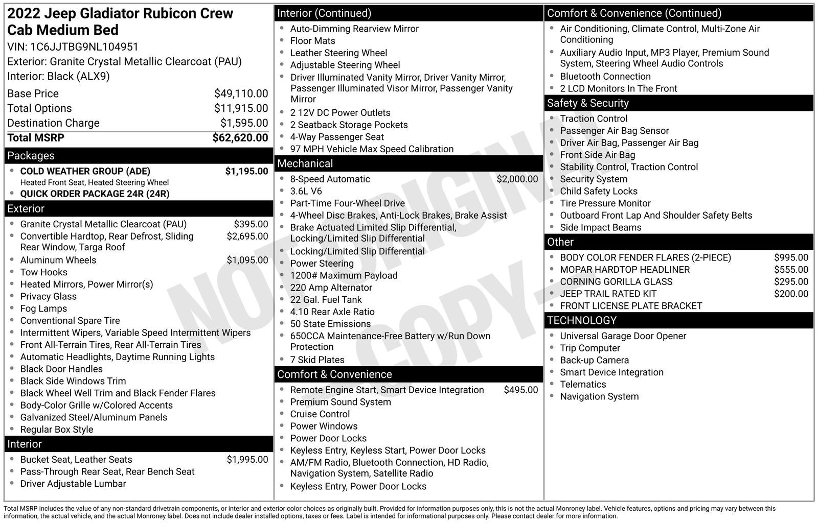 2022 Jeep Gladiator Rubicon