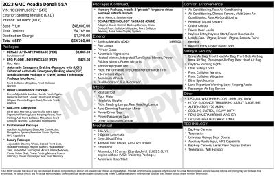 2023 GMC Acadia Denali