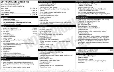 2017 GMC Acadia Limited Limited