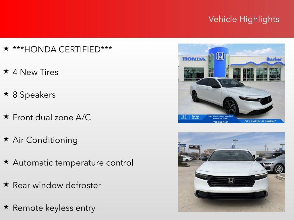 2024 Honda Accord Hybrid Sport