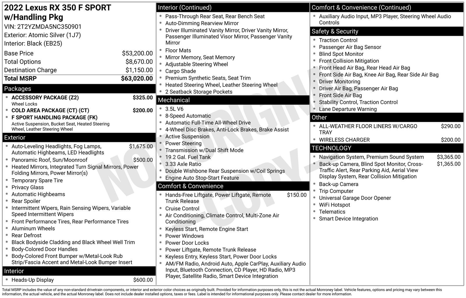 2022 Lexus RX 350 F Sport Handling