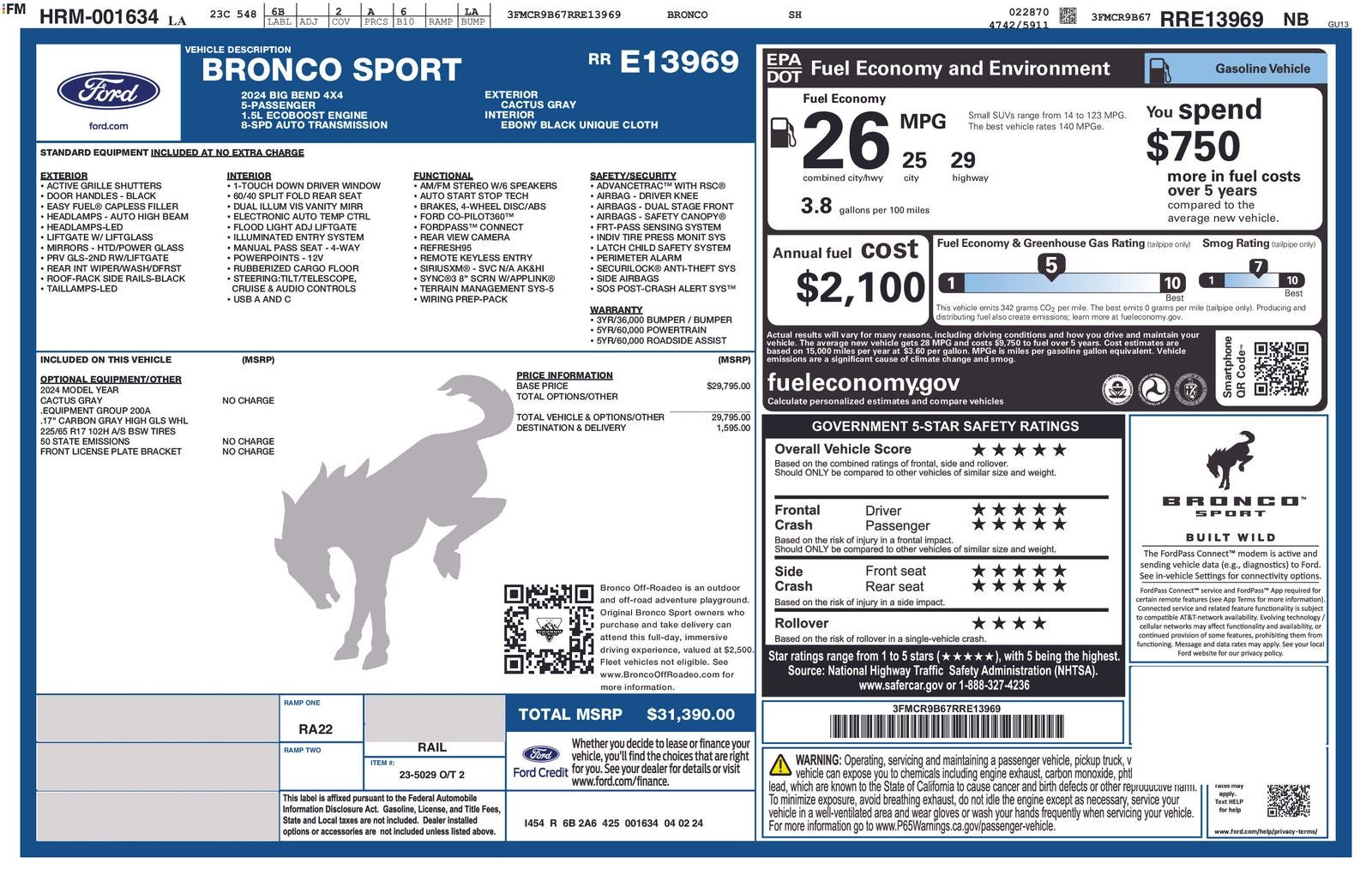 2024 Ford Bronco Sport Big Bend