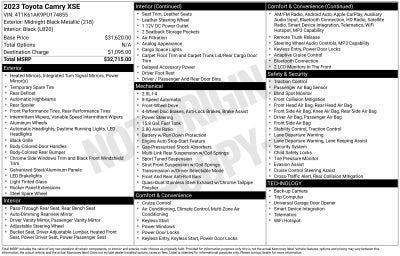 2023 Toyota Camry XSE