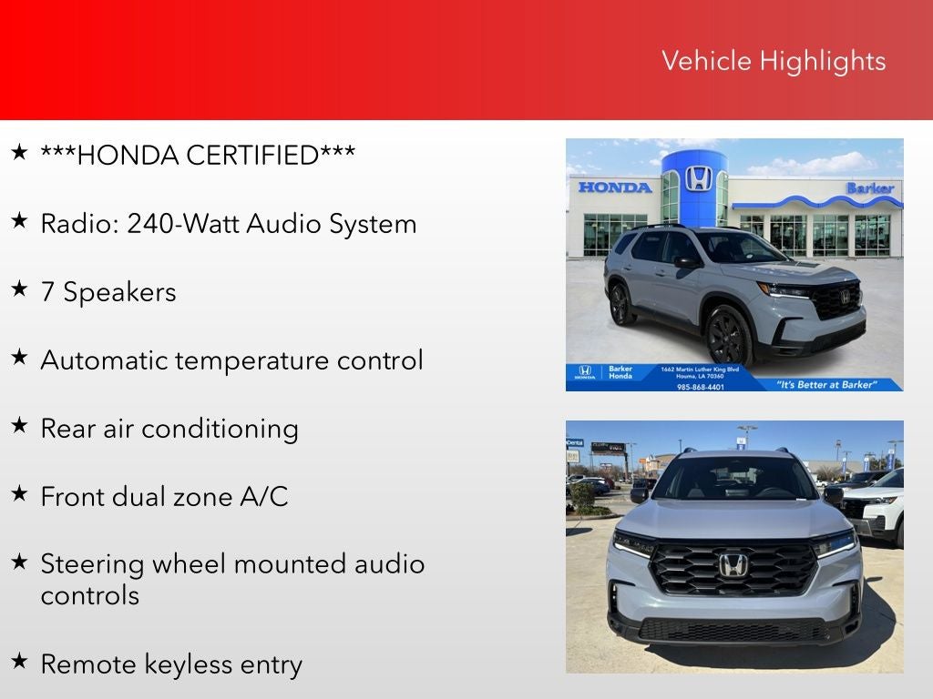 2025 Honda Pilot Sport