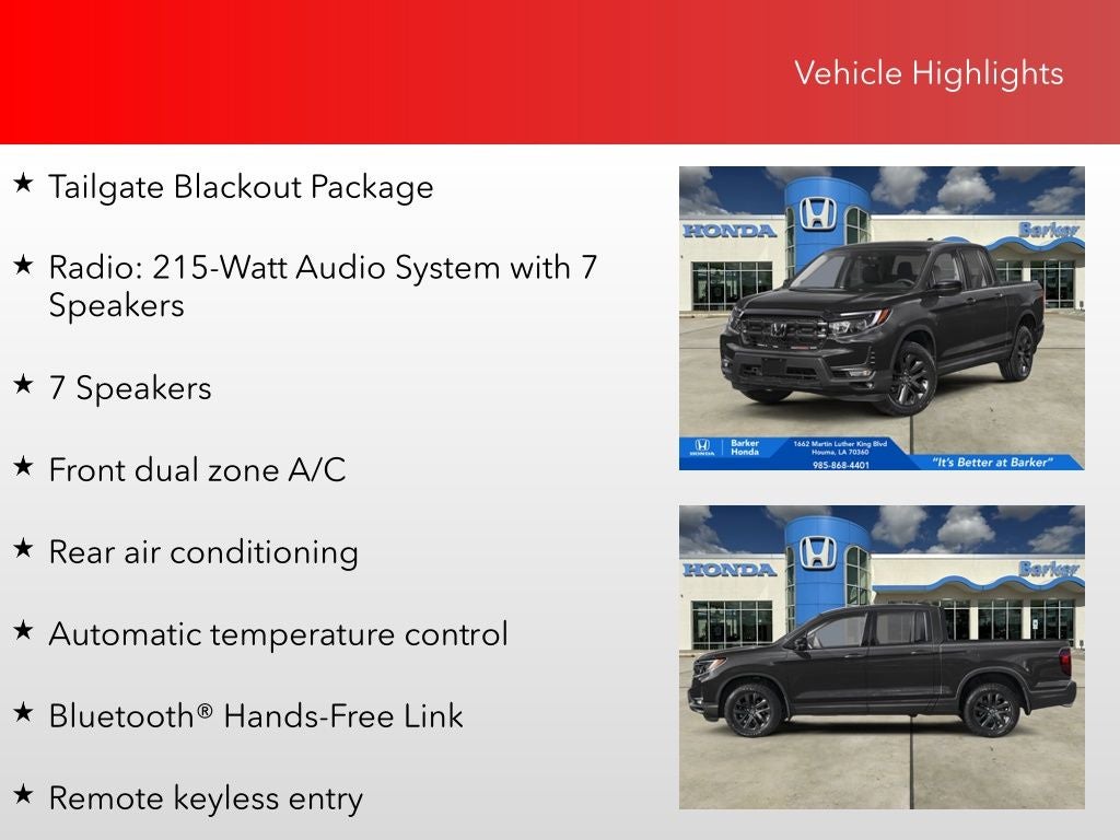 2026 Honda Ridgeline Sport