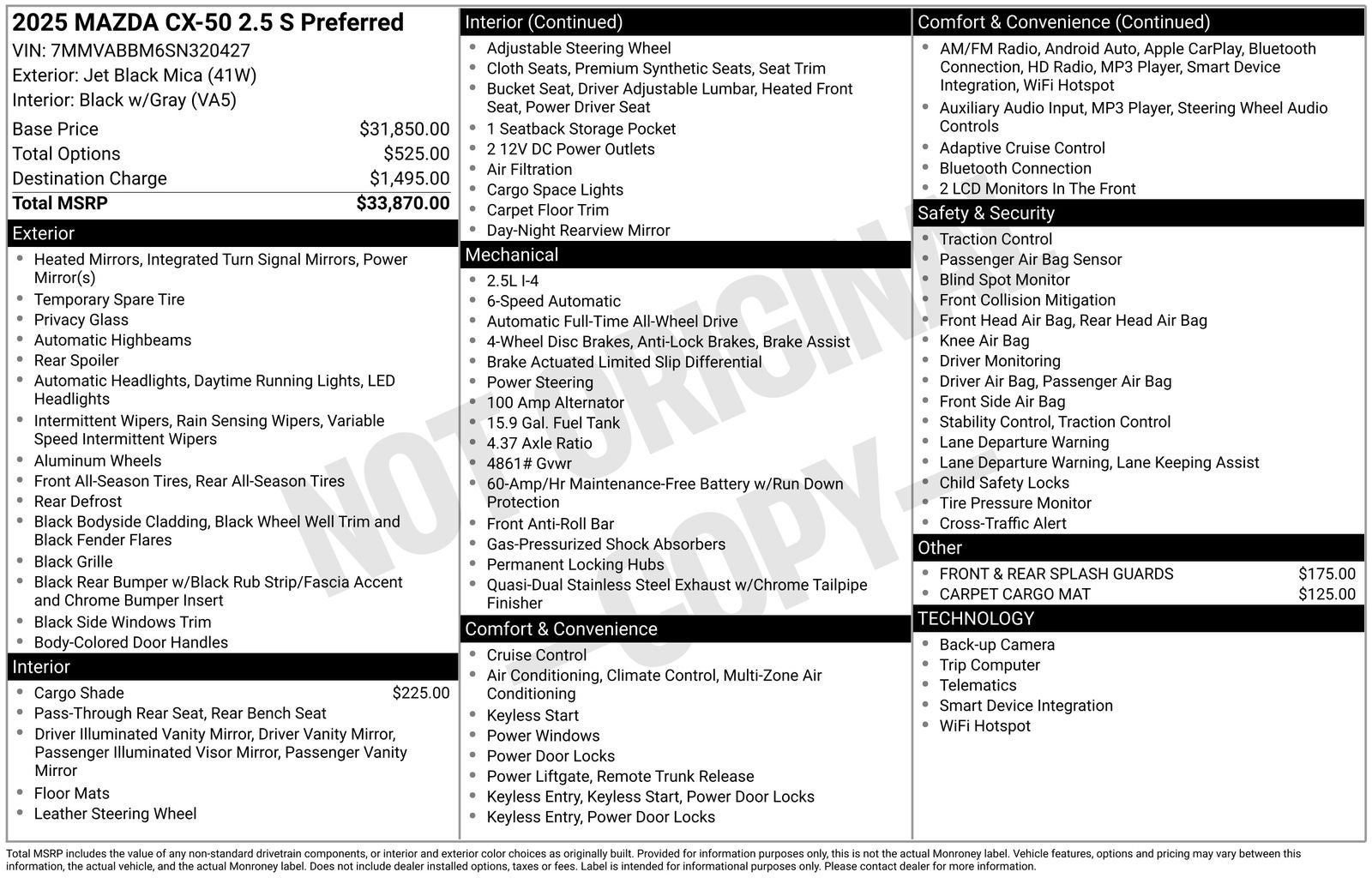 2025 Mazda Mazda CX-50 2.5 S Preferred Package