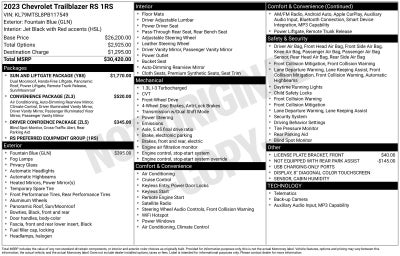 2023 Chevrolet TrailBlazer RS