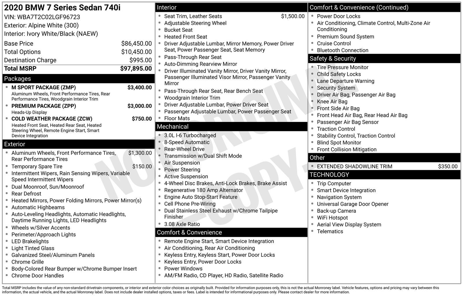 2020 BMW 7 Series 740i